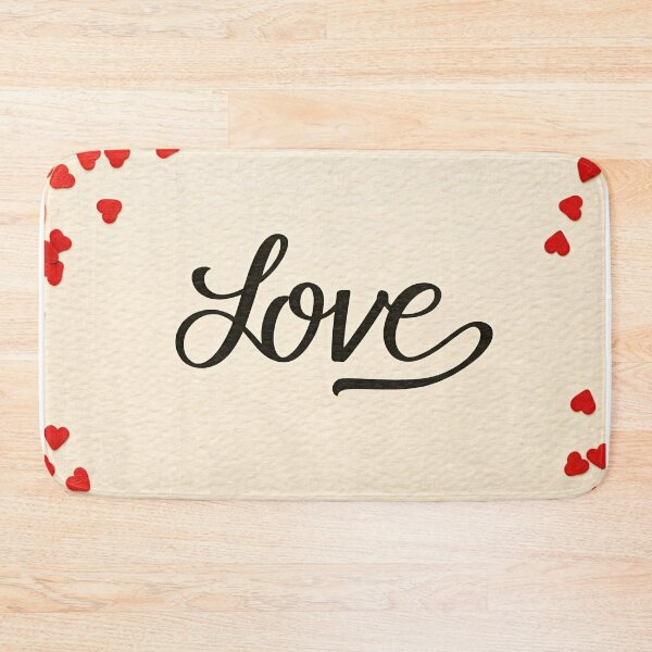Item preview, The word "Love" in elegant calligraphy surrounded by a frame of red hearts designed and sold by homydesign.