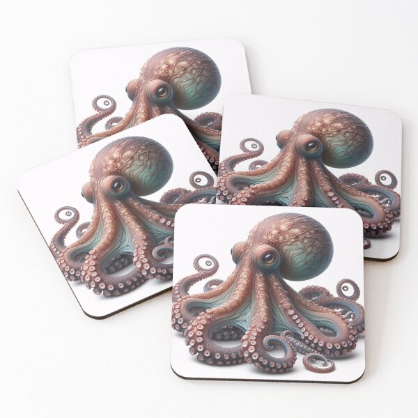 Item preview, Vivid octopus illustration showcasing intricate textures and dynamic form designed and sold by homydesign.