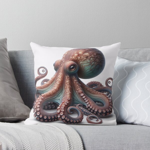 Item preview, Vivid octopus illustration showcasing intricate textures and dynamic form designed and sold by homydesign.