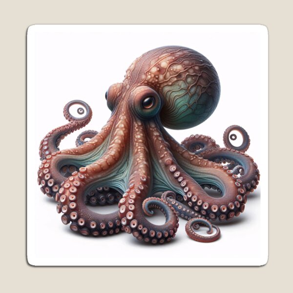 Item preview, Vivid octopus illustration showcasing intricate textures and dynamic form designed and sold by homydesign.
