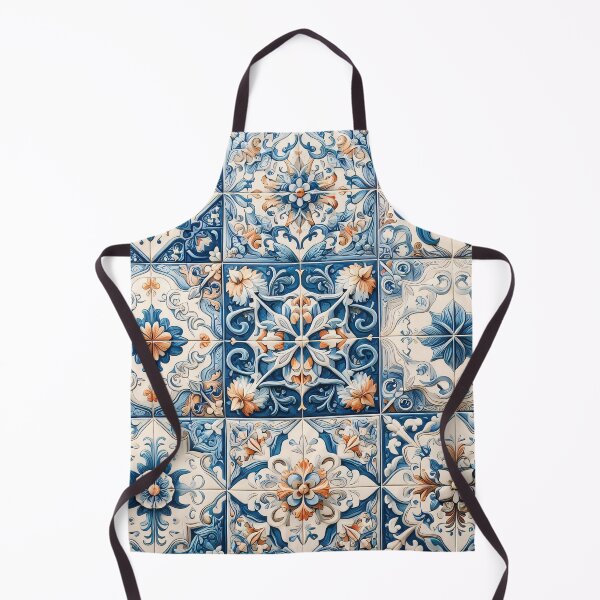 Item preview, Vibrant blue and white traditional ceramic tiles with intricate floral patterns designed and sold by homydesign.