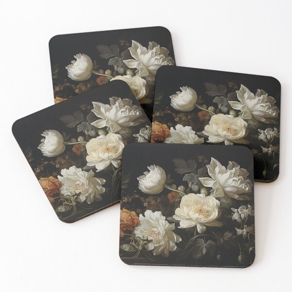 Item preview, Cream & Gold Moody Floral Art designed and sold by CopelandAndCo.