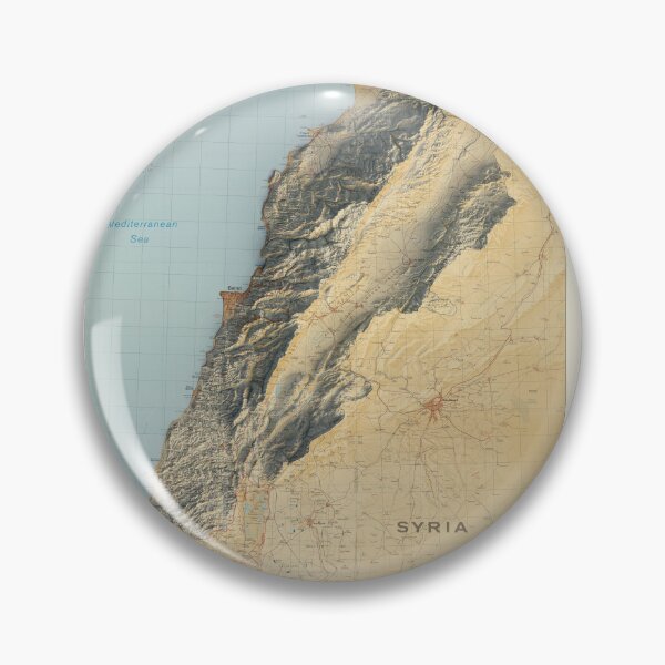 Item preview, 1983 Lebanon Shaded Relief 3D Map digitally-rendered designed and sold by ThinkAboutMaps.