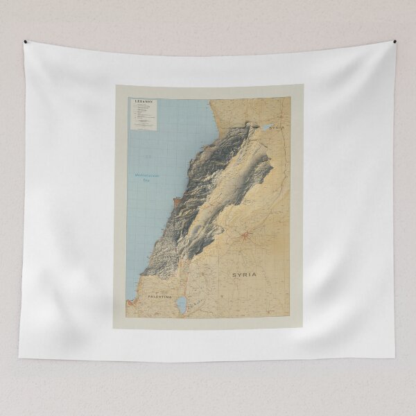 Item preview, 1983 Lebanon Shaded Relief 3D Map digitally-rendered designed and sold by ThinkAboutMaps.