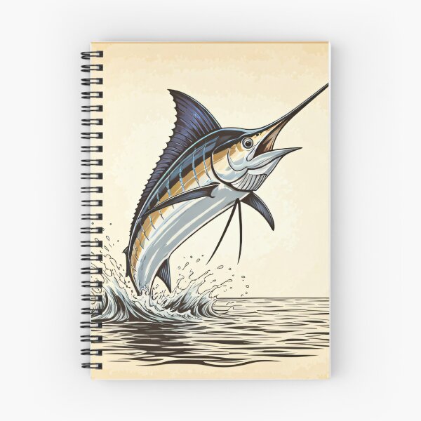 Item preview, Vibrant marlin leaps from water in dynamic motion designed and sold by homydesign.
