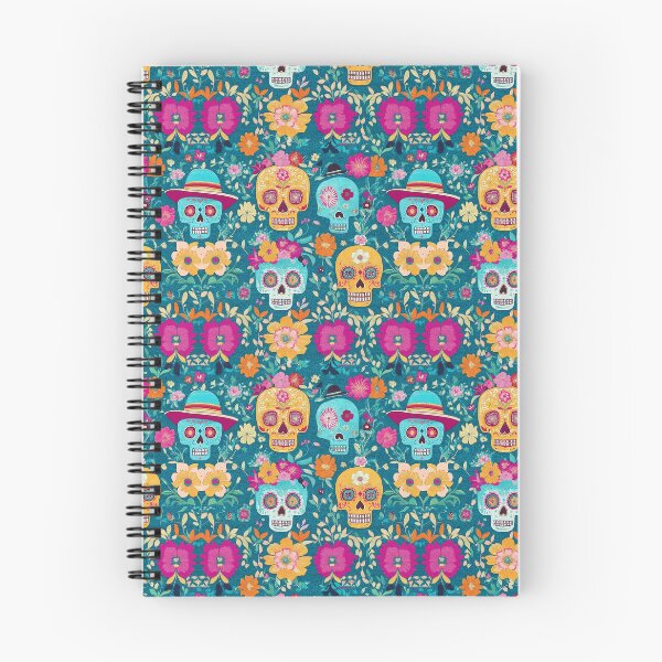 Item preview, Vibrant Sugar Skull Floral Pattern designed and sold by MindFulStudios.