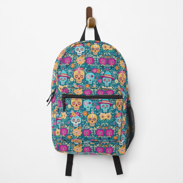Item preview, Vibrant Sugar Skull Floral Pattern designed and sold by MindFulStudios.