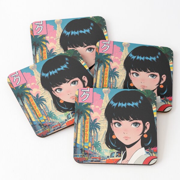 Item preview, Pretty Thai Anime Girl 80s Retro Aesthetic Bangkok Thailand Vintage Cultural Travel Design designed and sold by onlyanimevibes.