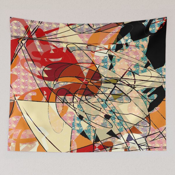 Item preview, Abstract Line with Pattern Wall Art designed and sold by Sharon Schwalbe.