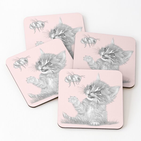 Item preview, Cute Cat Bite - Gonna Catch you - A Cat Catching a Bee designed and sold by Yehia-Massoud.