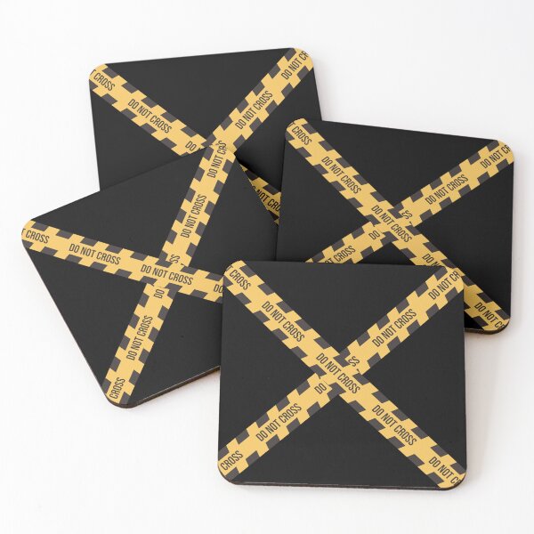 Item preview, WARNING Sign that Says Do Not Cross, Yellow LIne designed and sold by erkabees.