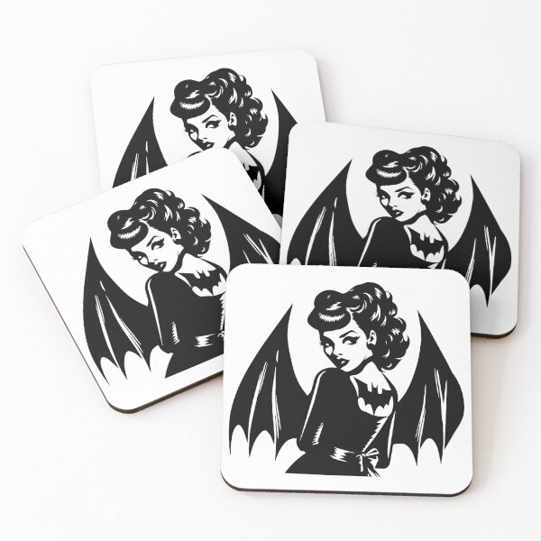 Item preview, Bat Pin Up Goth Girl Summer designed and sold by sadsnackies.