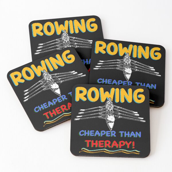 Item preview, Rowing Cheaper Than Therapy - Funny Rowing Artwork designed and sold by Michael van der Hoorn.