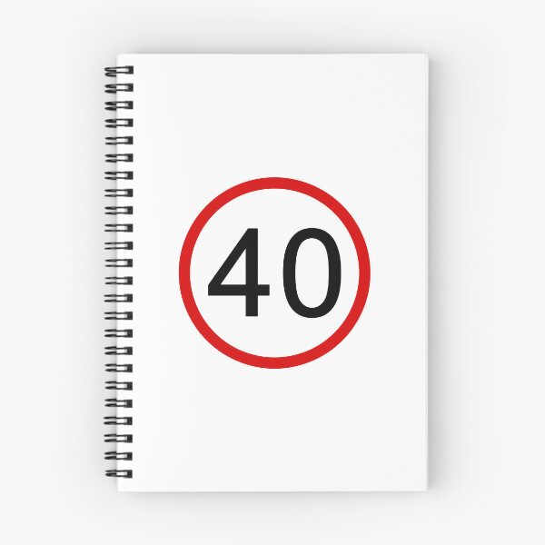 Item preview, No. 40 with Red Circle, Road Sign, Age Sign designed and sold by AASparksDesigns.