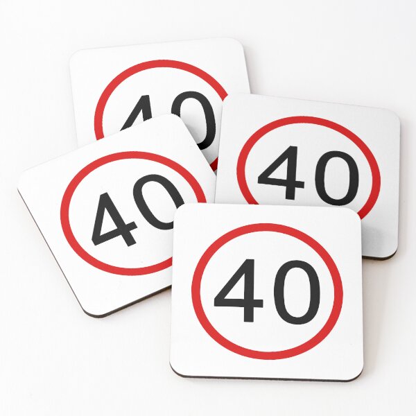 Item preview, No. 40 with Red Circle, Road Sign, Age Sign designed and sold by AASparksDesigns.