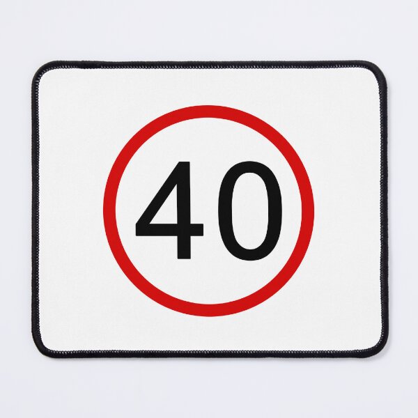 Item preview, No. 40 with Red Circle, Road Sign, Age Sign designed and sold by AASparksDesigns.