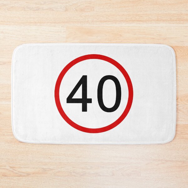 Item preview, No. 40 with Red Circle, Road Sign, Age Sign designed and sold by AASparksDesigns.