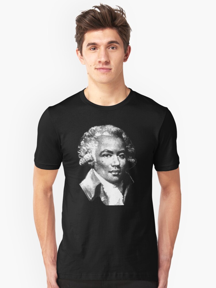 Alternate view of Chevalier de Saint-Georges - the First Black Composer Slim Fit T-Shirt