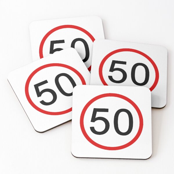 Item preview, No. 50 with Red Circle, Road Sign, Age Sign designed and sold by AASparksDesigns.