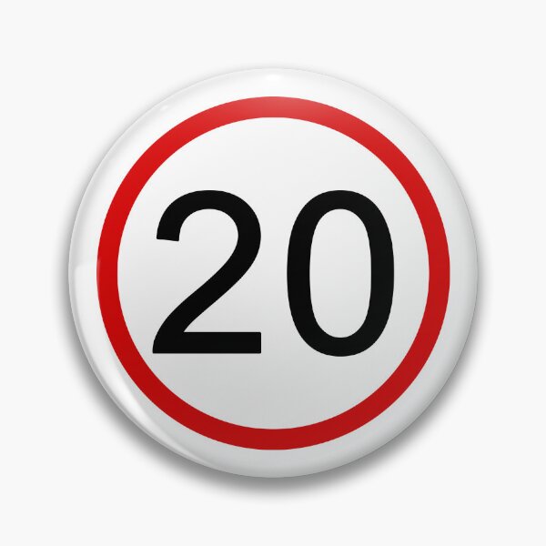 Item preview, No. 20 with Red Circle, Road Sign, Age Sign designed and sold by AASparksDesigns.