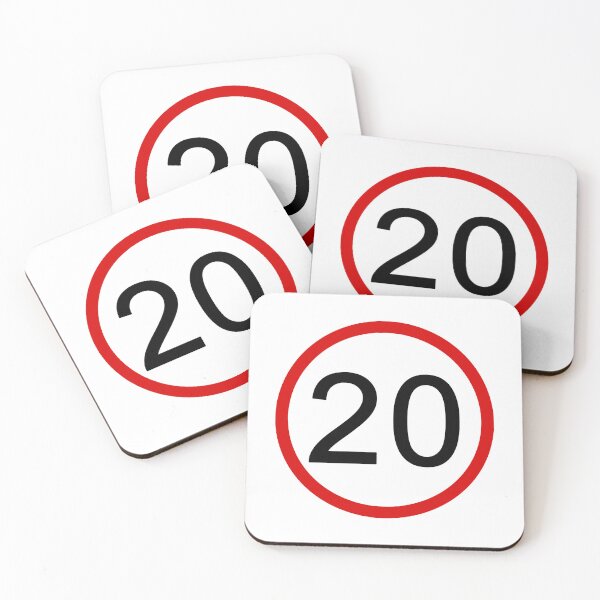 Item preview, No. 20 with Red Circle, Road Sign, Age Sign designed and sold by AASparksDesigns.