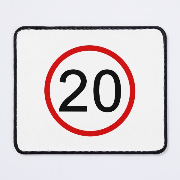 Item preview, No. 20 with Red Circle, Road Sign, Age Sign designed and sold by AASparksDesigns.