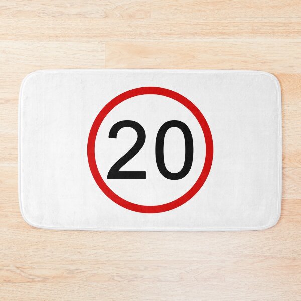 Item preview, No. 20 with Red Circle, Road Sign, Age Sign designed and sold by AASparksDesigns.