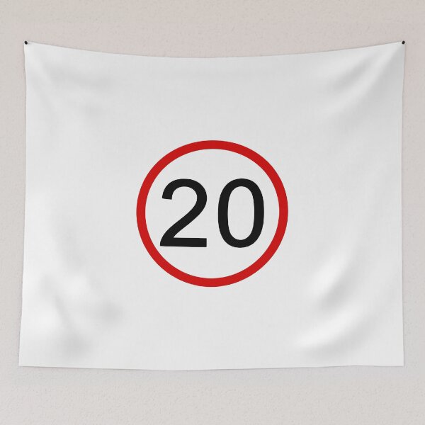 Item preview, No. 20 with Red Circle, Road Sign, Age Sign designed and sold by AASparksDesigns.