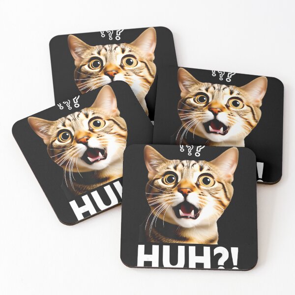 Item preview, Shocked Cat "HUH?!" Funny Meme - Hilarious Feline Expression designed and sold by Damcoc.