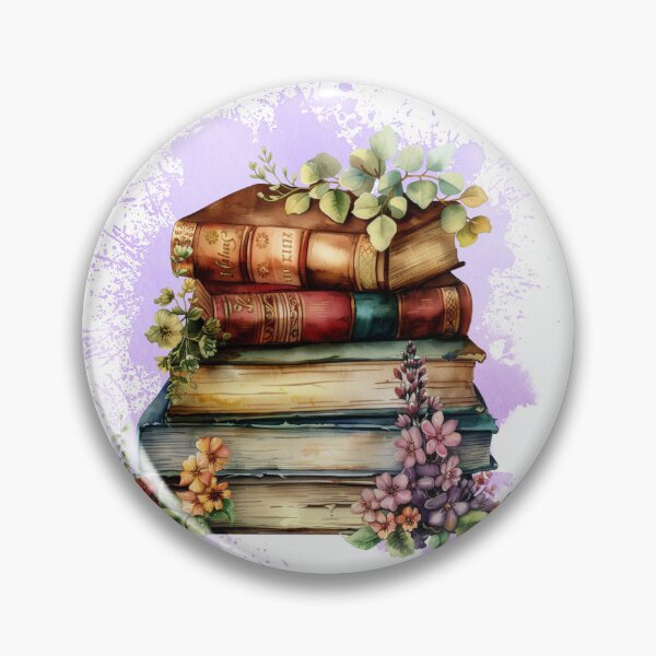 Item preview, Stack of Books with Florals designed and sold by MamaCDesigns.