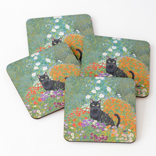 Item preview, Klimt Flower Garden Cat designed and sold by maniacfitness.
