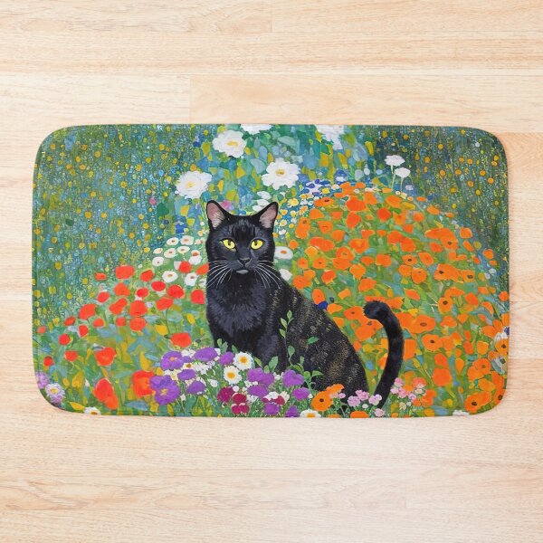 Item preview, Klimt Flower Garden Cat designed and sold by maniacfitness.