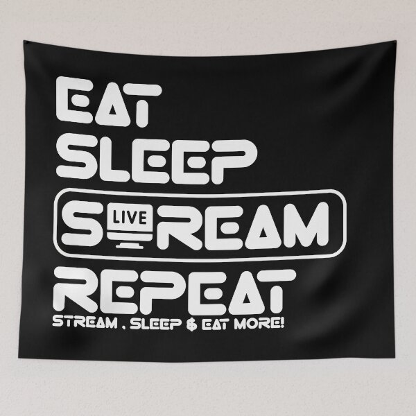 Item preview, Streamer Life: Eat, Sleep, Repeat  designed and sold by Eksama Design.
