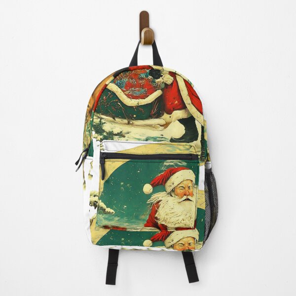 Item preview, Vintage Christmas , Santa Claus and Reindeer , Retro Holiday , Winter Wonderland , Festive Graphic designed and sold by Indyadizine.