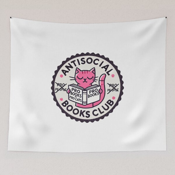 Item preview, Pink Bookish Antisocial Books Club designed and sold by maximinano100k.