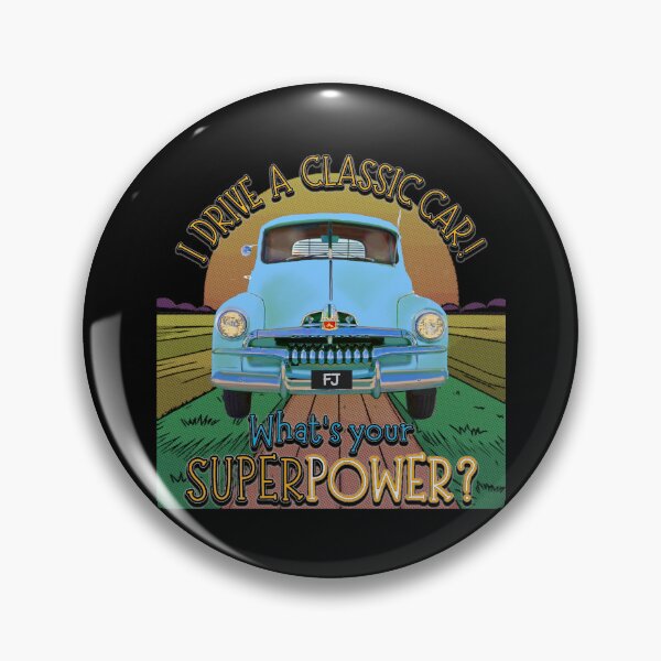 Item preview, Siena Blue FJ Holden - I Drive a Classic Car! What's Your Superpower? designed and sold by Michael van der Hoorn.
