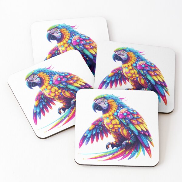 Item preview, Colorful glowing parrot designed and sold by GloriousArtSKD.