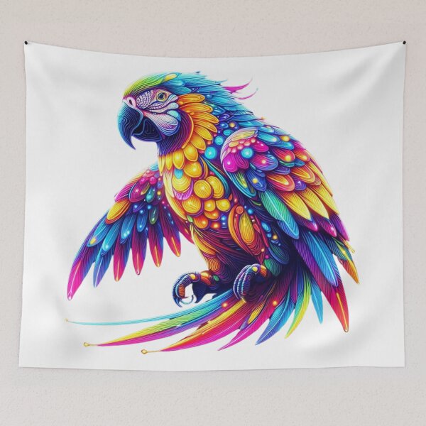 Item preview, Colorful glowing parrot designed and sold by GloriousArtSKD.