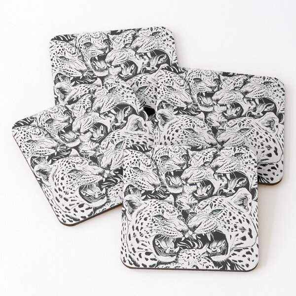 Item preview, Fierce Leopard Frenzy: Monochrome Wildlife Art designed and sold by Art Horizon.