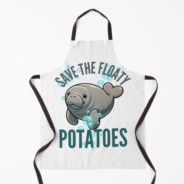 Item preview, Save The Floaty Potatoes Funny Manatee designed and sold by so9rat.