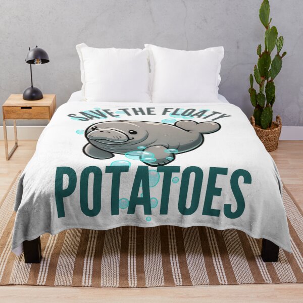 Item preview, Save The Floaty Potatoes Funny Manatee designed and sold by so9rat.