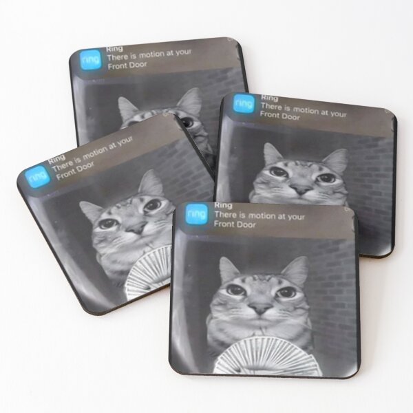 Item preview, Ring Doorbell Cat - Funny Feline Motion Alert -  Humorous Home Security Meme designed and sold by Damcoc.