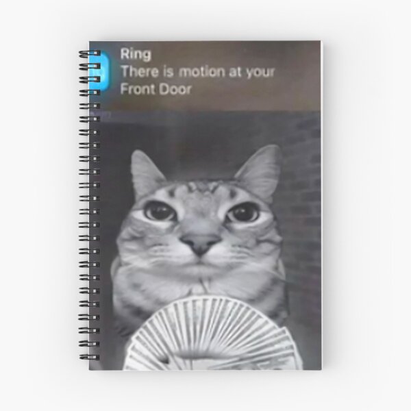 Item preview, Ring Doorbell Cat - Funny Feline Motion Alert -  Humorous Home Security Meme designed and sold by Damcoc.