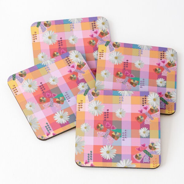 Item preview, Pink purple retro flower collage designed and sold by Navitaloves.