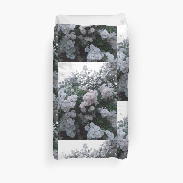 White flowers Duvet Cover