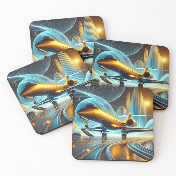 Artikelvorschau, Goldener Jet entworfen und verkauft von AwesomeDigiShop.