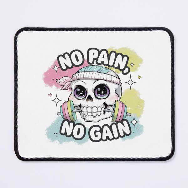Item preview, Gym Skull Funny Workout no pain no gain designed and sold by bukajart.