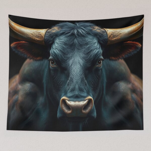 Item preview, Massive Muscular Bull Portrait designed and sold by Skye Ryan-Evans.