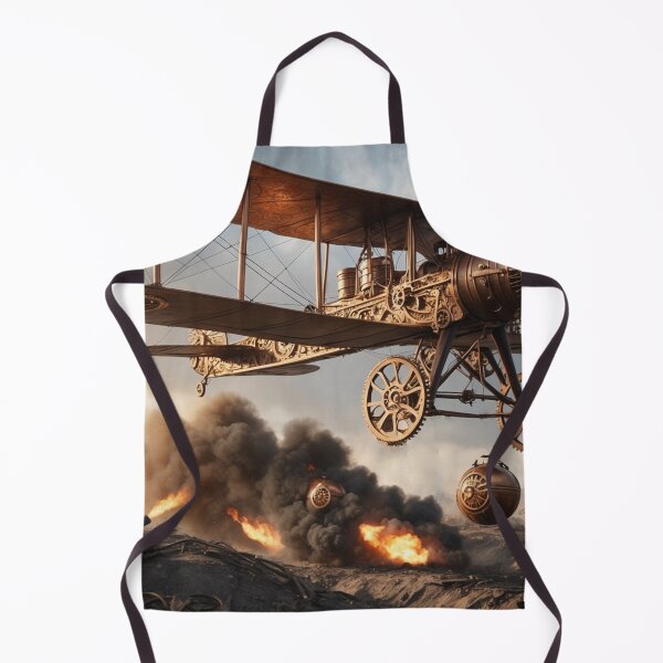 Item preview, Steampunk Vintage Bi-Plane Dropping Copper Bombs designed and sold by Skye Ryan-Evans.