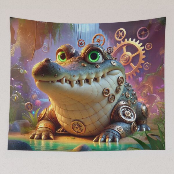 Item preview, Steampunk Nile Crocodile designed and sold by Sillytoe.